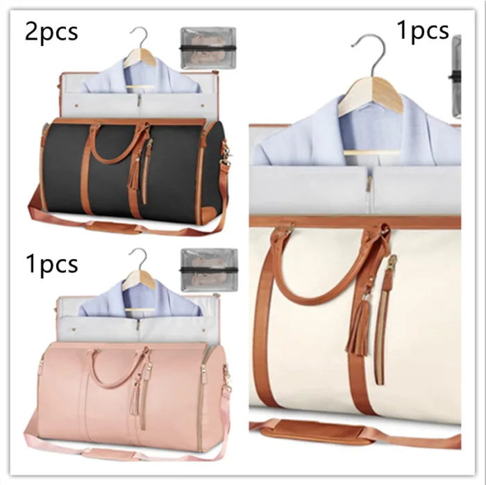 Large Capacity Travel Duffle Bag Women's Handbag Folding Suit Bag Waterproof Clothes Totes - Image 52