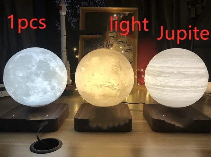 Magnetic Levitation Table Lamp Moon Light 3D Printing Planet Night Light - Image 8