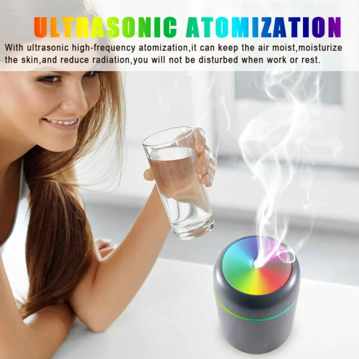 Aroma Essential Oil Diffuser Grain Ultrasonic Air LED Aromatherapy Humidifier - Image 2