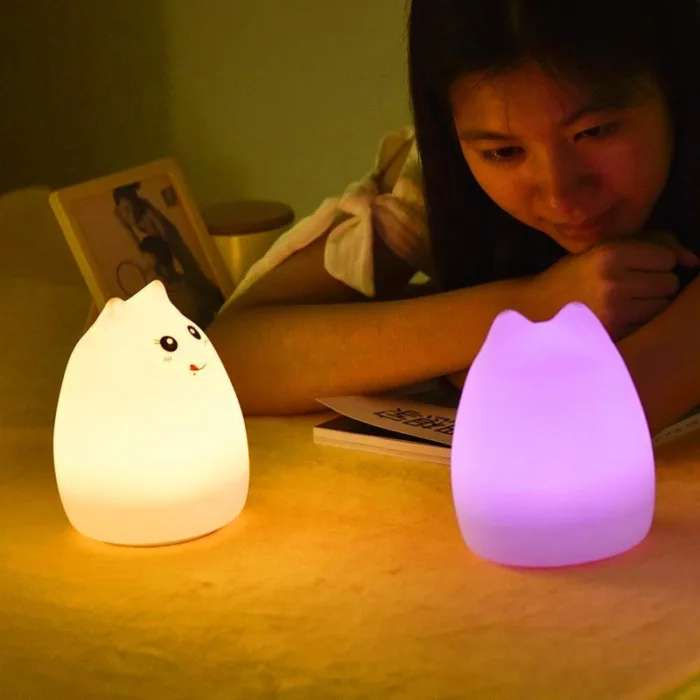 Silicone Touch Sensor LED Night Light For Children Baby Kids - Image 4