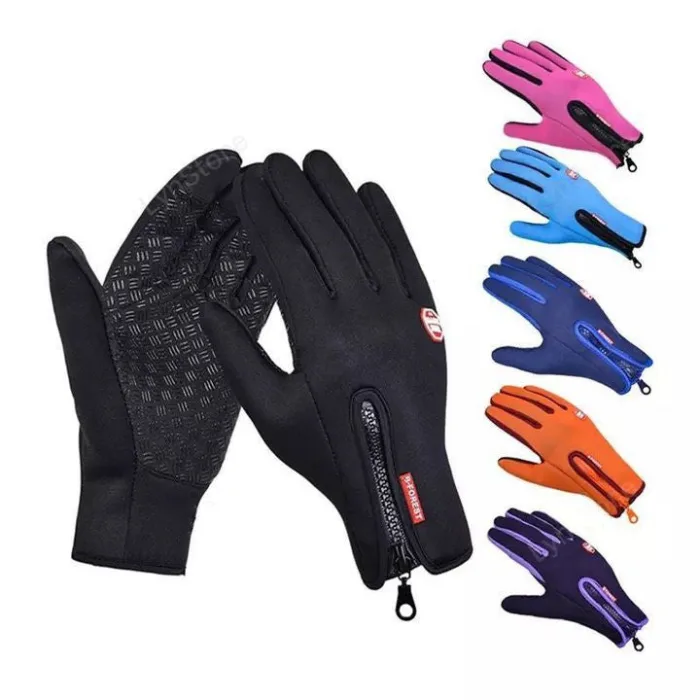 Winter Gloves Touch Screen Riding Motorcycle Sliding Waterproof Sports Gloves With Fleece - Image 6