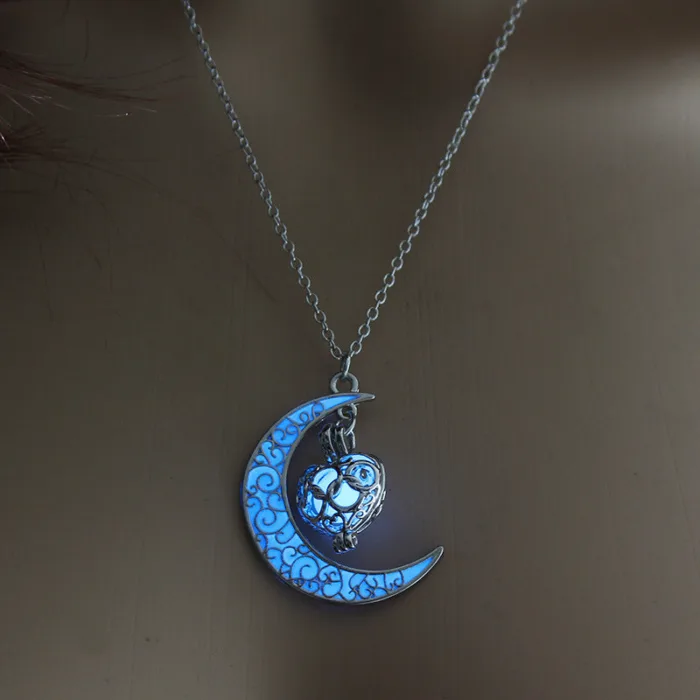 Glowing Pendant Necklaces Silver Plated Chain Necklaces - Image 12