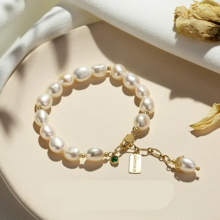 Natural Zircon Pearl Bracelet Ins Fashion Luxury Jewelry - Image 7