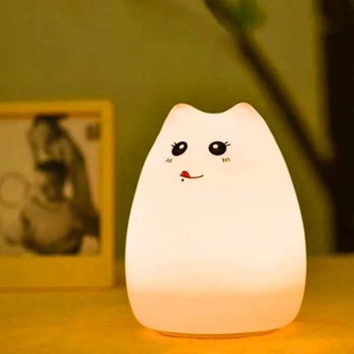 Silicone Touch Sensor LED Night Light For Children Baby Kids - Image 9