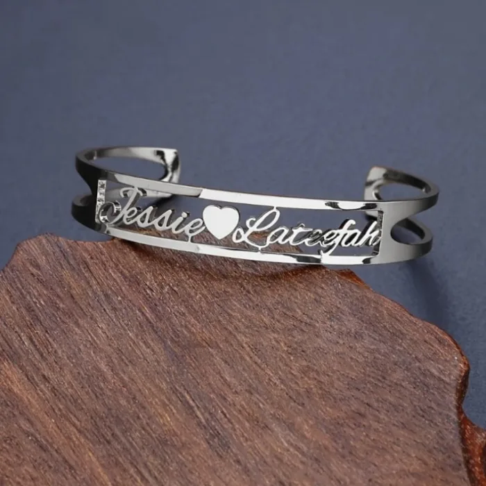 Customized Name Bracelet Personalized Custom Bangles Stainless Steel Jewelry - Image 21