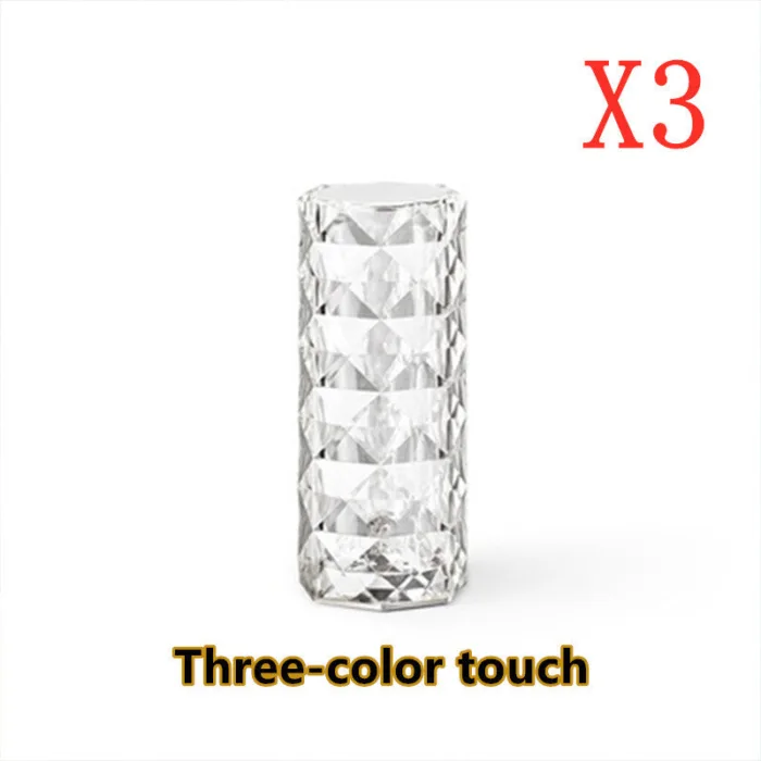 Nordic Crystal Lamp USB Table Lamps Bedroom Touch Dimming Atmosphere Diamond Night Light Rose Projector Lamp Decor - Image 9