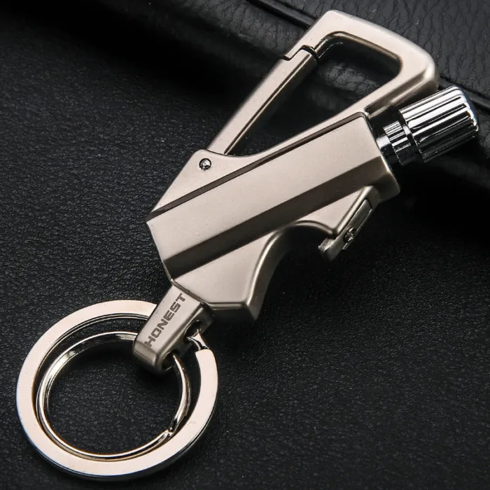 Creative Metal Keychain Lighter Wild Fire Ten Thousand Times Use Kerosene Lighters Gifts For Men - Image 9