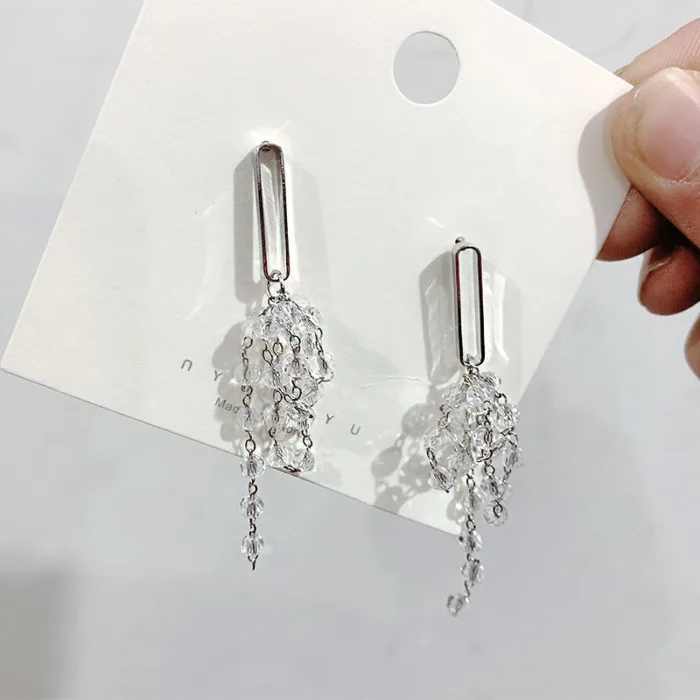 Crystal Tassel Grape Earrings Female Niche High-end Earrings Earrings - Image 3