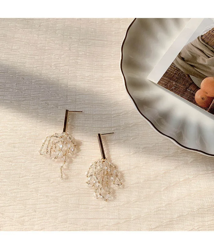 Crystal Tassel Grape Earrings Female Niche High-end Earrings Earrings - Image 5