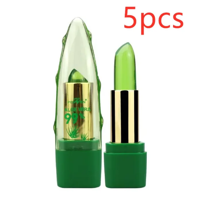 Aloe Vera Gel Color Changing Lipstick Gloss  Moisturizer Anti-drying Desalination Fine-grain Lip Blam Care - Image 6