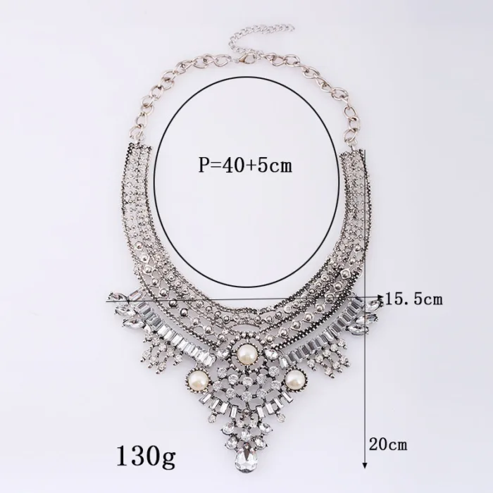 Alloy Diamond Short Necklace Crystal Necklace - Image 9