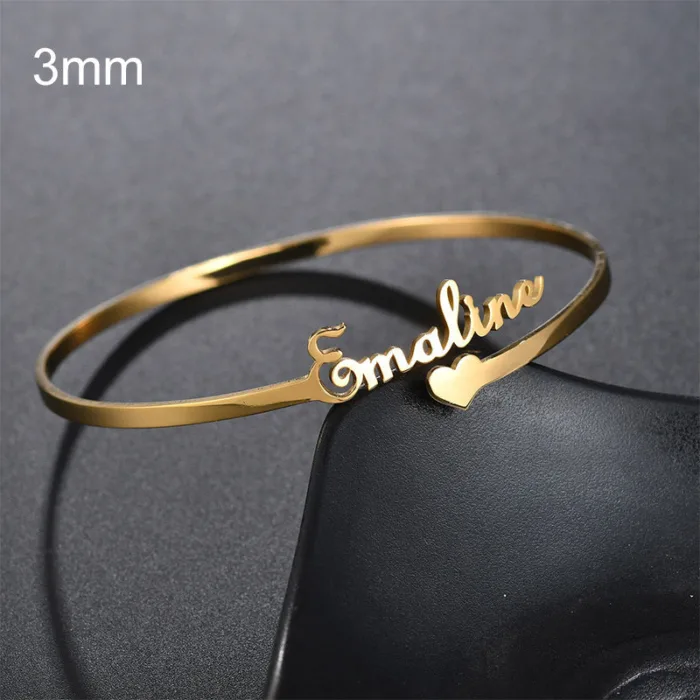 Customized Name Bracelet Personalized Custom Bangles Stainless Steel Jewelry - Image 6