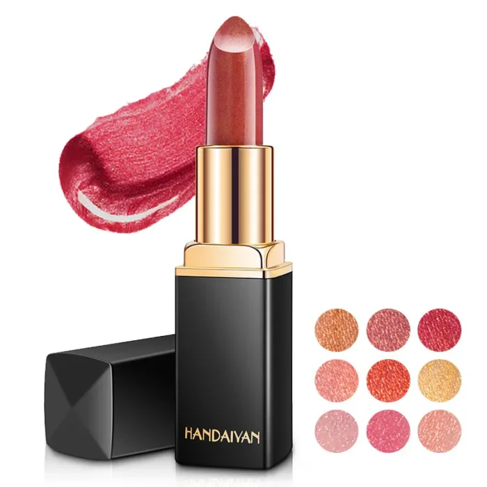 Shiny Metallic Lipstick Pearlescent Color Temperature Change Lipstick Gilt Lipstick - Image 10