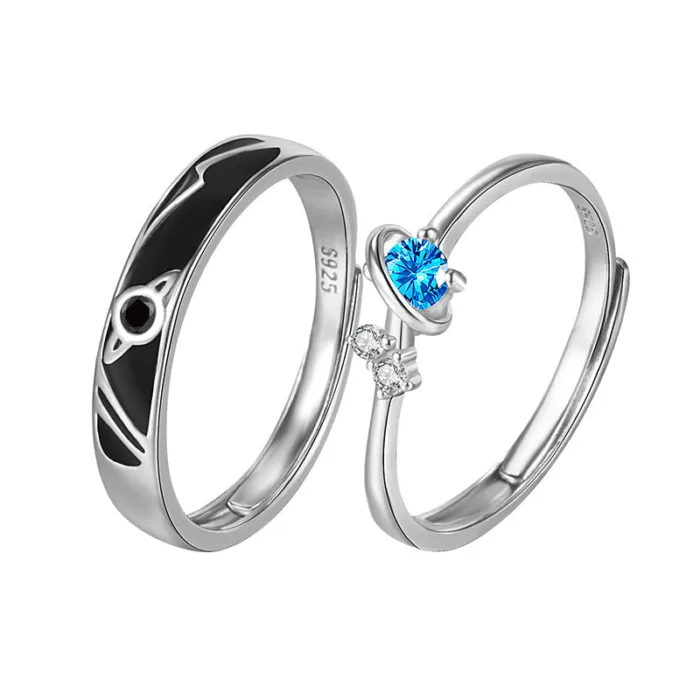 Dream Planet Couple Rings Fashion Personality Rings Men and Women Rings - Image 5