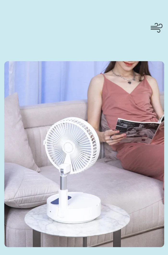 USB Charging Fan Portable Retractable Mini Fan - Image 3