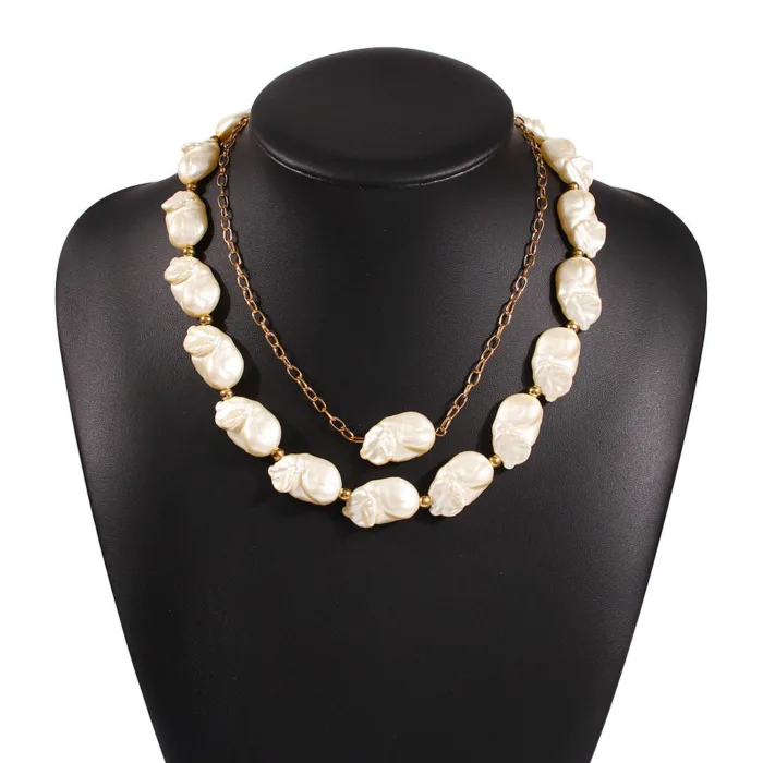 Holiday Style Irregular Pearl Necklace - Image 2