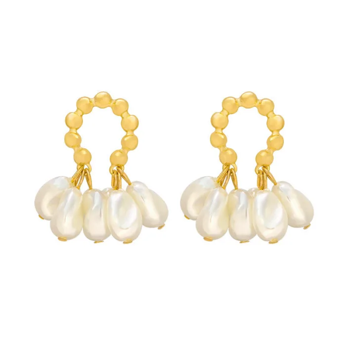 Female Baroque Pearl Earrings - Image 2