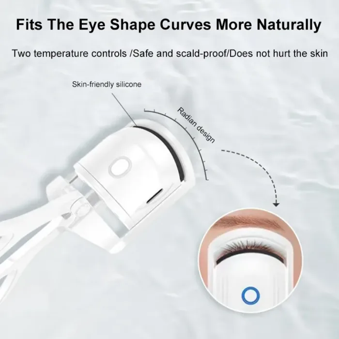 Eyelash Curler Portable Electric Heated Comb Eye Lash Long Lasting Eyelashes Curls Thermal Eyelash Curler Makeup Tools Heated Eyelash Curlers,Rechargeable Electric Eyelash Curler,Handheld Eyelash Heat - Image 6