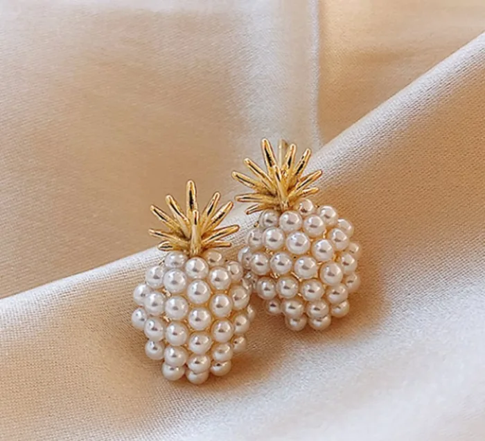 Pineapple Starfish Pearl Earrings - Image 2