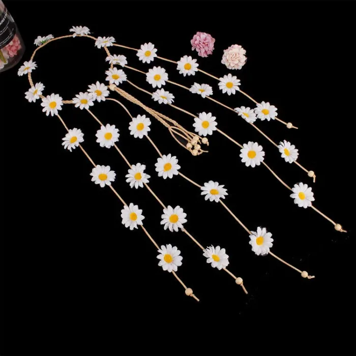 Headdress garland sun flower hair band flower daisy headband bohemian hair ring hair accessories - Image 3