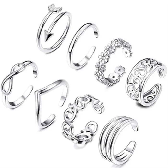 Feet Rings Foot Personality Charm Rose Simple Rings Women's   Rings - Image 3