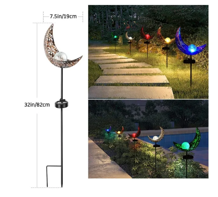 LED Solar Flame Light Metal LED Garden Light Flame Effect Lamp Waterproof Outdoor Lights Landscape Lights Solar Decorative Light - Image 6