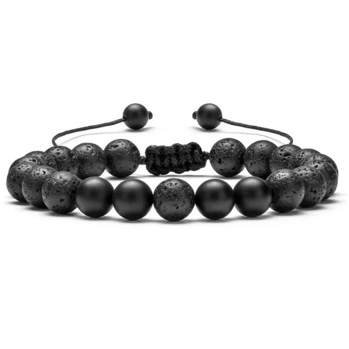 Tiger Eye Couple Bracelets Matte Black Agate Beads Bracelet - Image 19