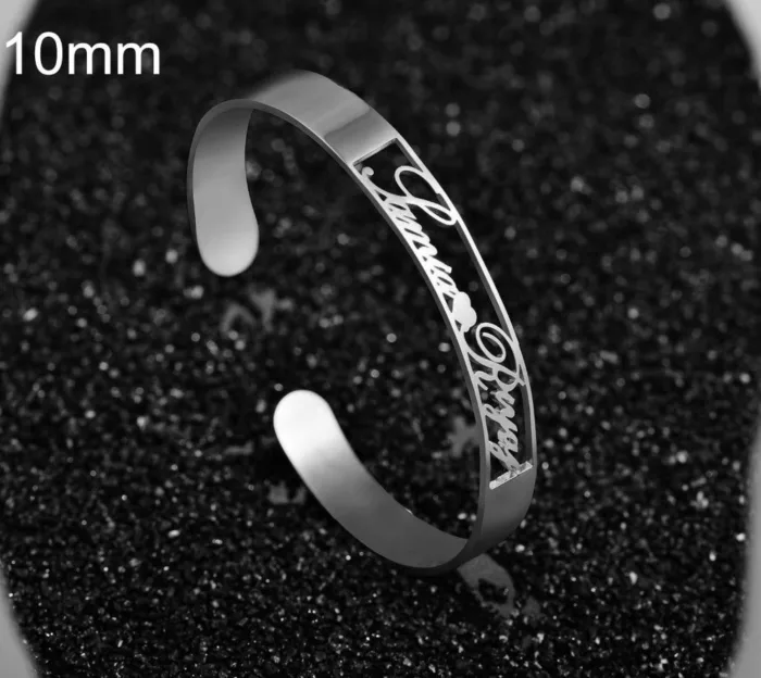 Customized Name Bracelet Personalized Custom Bangles Stainless Steel Jewelry - Image 23