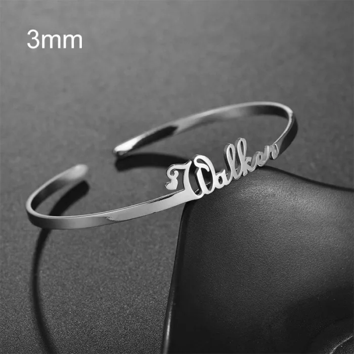 Customized Name Bracelet Personalized Custom Bangles Stainless Steel Jewelry - Image 22