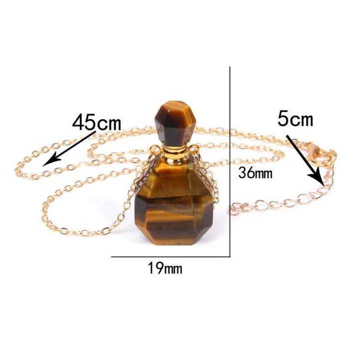 Perfume bottle crystal pendant necklace - Image 3