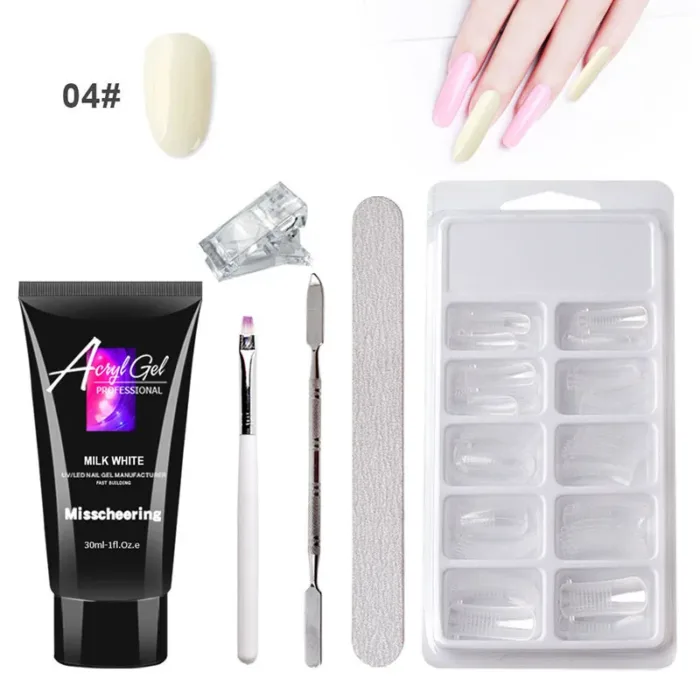 Painless Extension Gel Nail Art Without Paper Holder Quick Model Painless Crystal Gel Set - Image 5