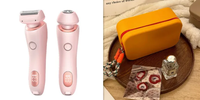 2 In 1 Hair Removal Epilator USB Rechargeable Trimmer Women Body Razor Face Leg Armpit Bikini Hand Pubic Shaver Hair Remover - Image 21