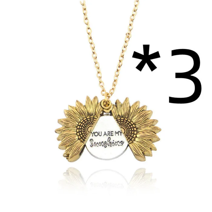 You Are My Sunshine Sunflower Necklace Women Men - Image 10