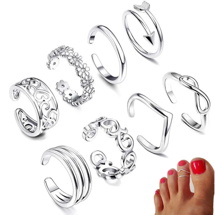 Feet Rings Foot Personality Charm Rose Simple Rings Women's   Rings - Image 5