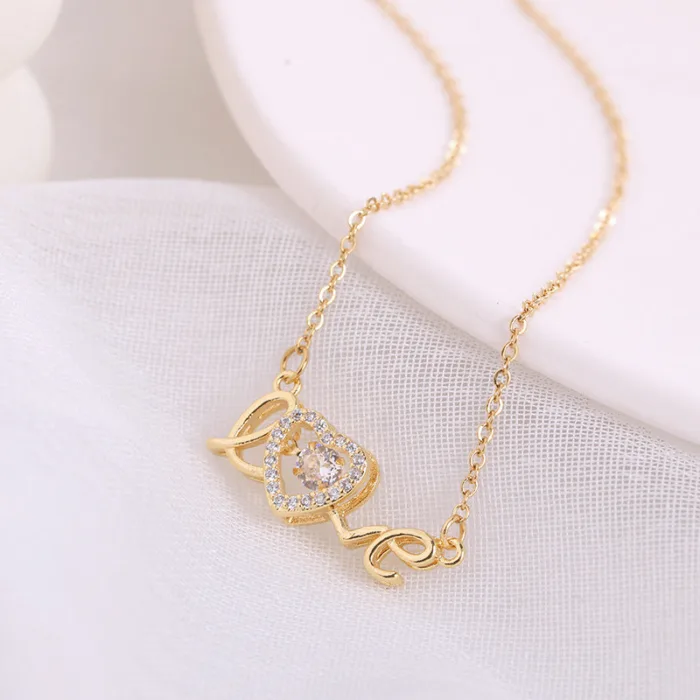 Valentines Day Gift New Titanium Steel Necklace Fashion New Love Smart Necklace Female Clavicle Chain Fashion Jewelry Woman - Image 9