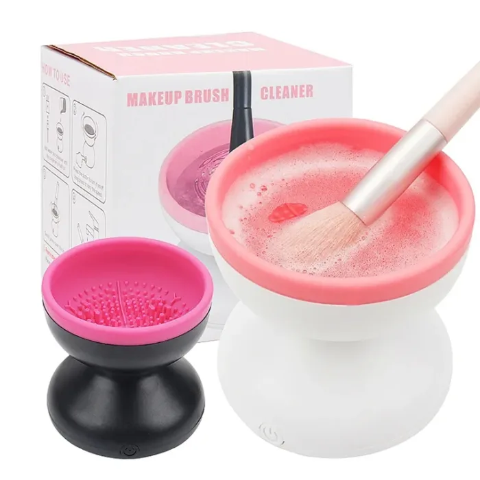 Electric Makeup Brush Cleaner Machine Portable Automatic USB Cosmetic Brush Cleaner Tools For All Size Beauty Makeup Brushes Set - Image 2