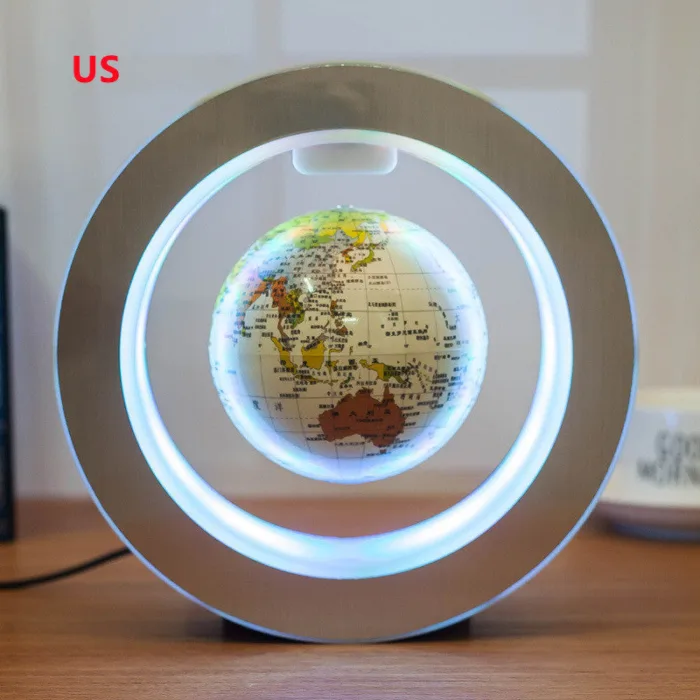 Round LED World Map Floating Globe Magnetic Levitation Light Anti Gravity Magic - Image 19