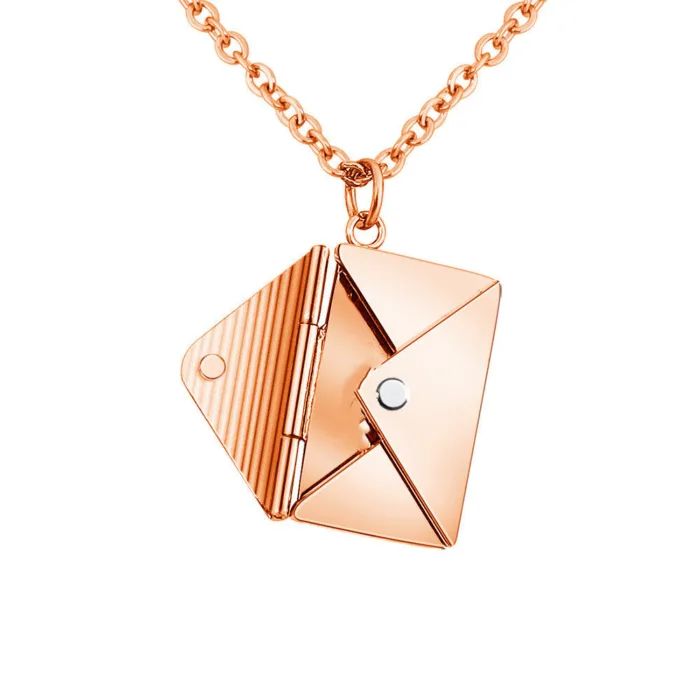 Fashion Jewelry Envelop Necklace Women Lover Letter Pendant Best Gifts For Girlfriend - Image 9