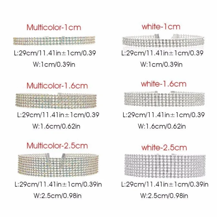 Fashion Women Full Crystal Rhinestone Choker Necklace Wedding Jewelry Chokers Necklaces For Women - Image 4