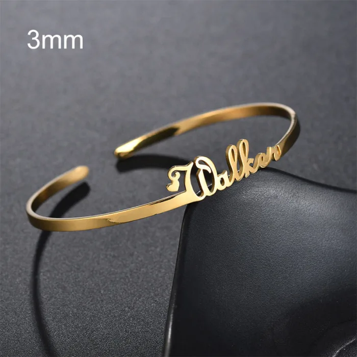 Customized Name Bracelet Personalized Custom Bangles Stainless Steel Jewelry - Image 8