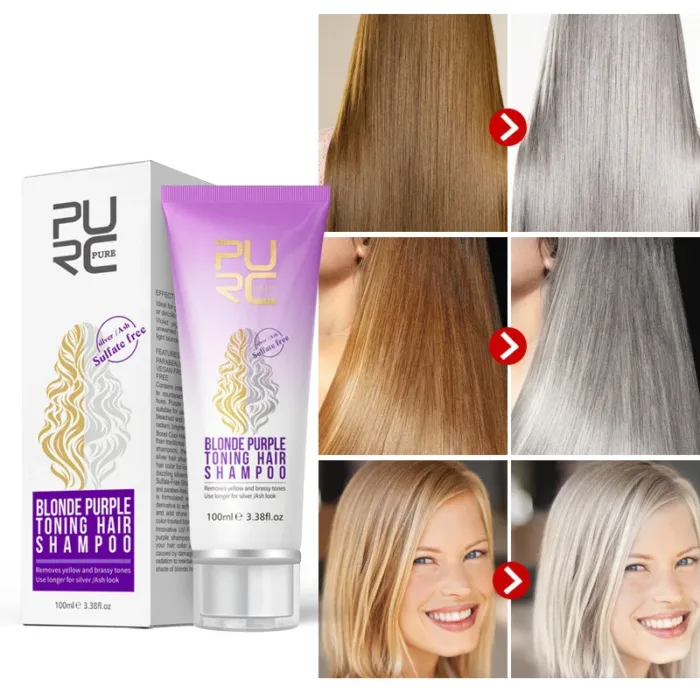 Gray-Yellow Shampoo After Dyeing, Color Protection And Moisturizing Purple Shampoo - Image 6