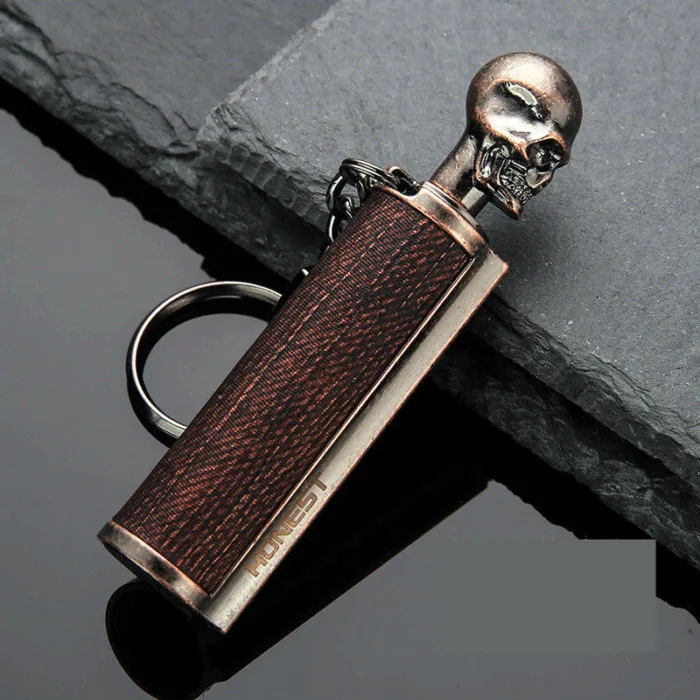 Creative Metal Keychain Lighter Wild Fire Ten Thousand Times Use Kerosene Lighters Gifts For Men - Image 17