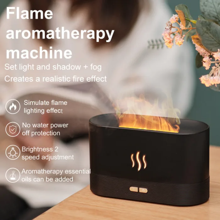 Drop Shipping Factory Direct Sale Fire Flame Humidifier Aroma Diffuser 2022 Air Essential Oil Ultrasonic Humidifier - Image 4