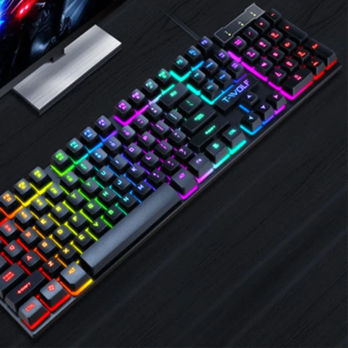 Gaming Usb Luminous Wired Keyboard Floating Manipulator - Image 2