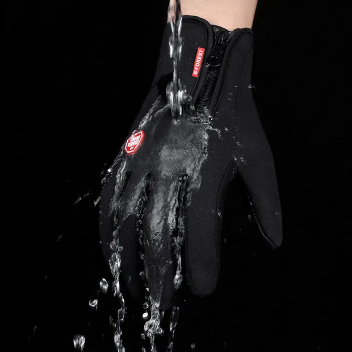 Winter Gloves Touch Screen Riding Motorcycle Sliding Waterproof Sports Gloves With Fleece - Image 2