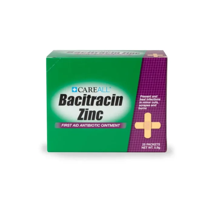 CareAll Bacitracin Antibiotic Zinc Ointment 0.9gr Foil Packet (25 Pack). First Aid Ointment to Prevent and Heal Infections for Minor Cuts, Scrapes and Burns. - Image 7