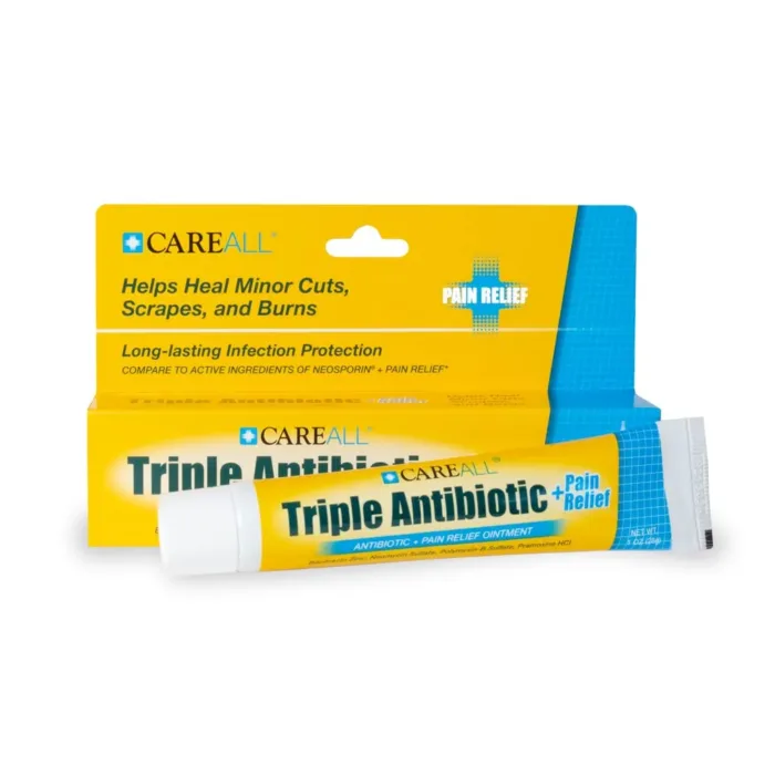 CareAll Triple Antibiotic Ointment + Pain Relief 1.0 oz (2 Pack), Dual Action First Aid for Minor Scrapes, Cuts, and Burns to Help Prevent Infection While Providing Maximum Strength Pain Relief. - Image 4