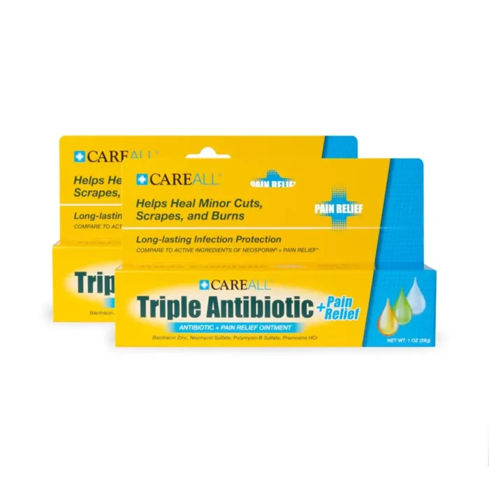 CareAll Triple Antibiotic Ointment + Pain Relief 1.0 oz (2 Pack), Dual Action First Aid for Minor Scrapes, Cuts, and Burns to Help Prevent Infection While Providing Maximum Strength Pain Relief. - Image 5