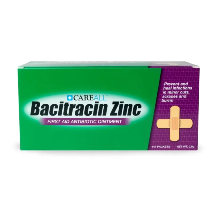 CareAll Bacitracin Antibiotic Zinc Ointment 0.9gr Foil Packet (144 Pack). First Aid Ointment to Prevent and Heal Infections for Minor Cuts, Scrapes and Burns. - Image 7