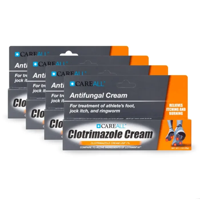 CareAll Clotrimazole Antifungal Cream 1% USP 1.0 oz. (4 Pack), Cures Most Athlete’s Foot, Jock Itch and Ringworm, Compare to The Leading Brand. - Image 6